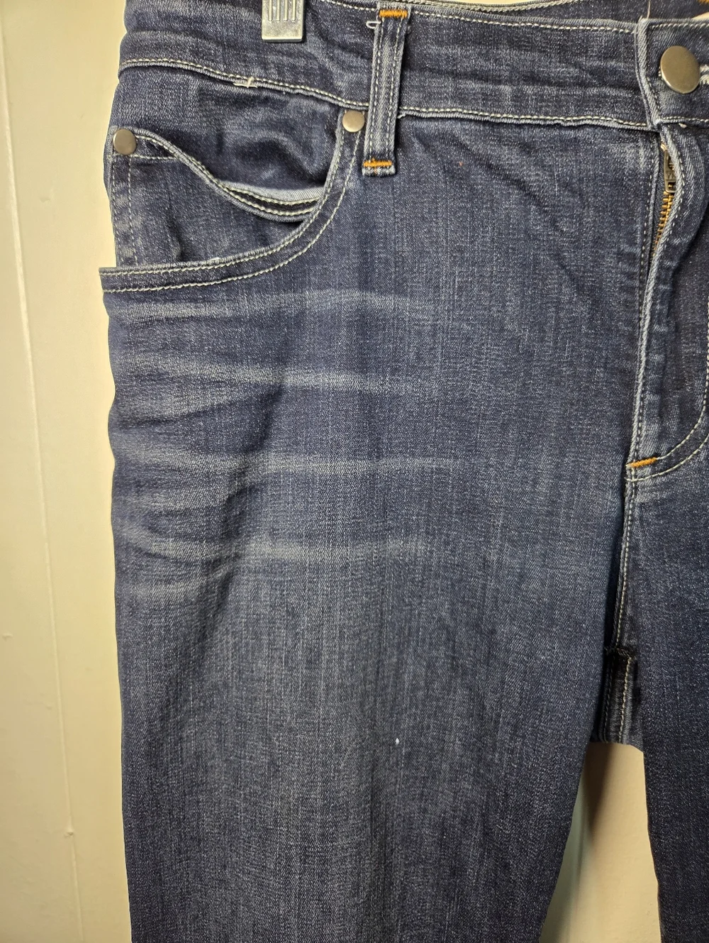 Eileen Fisher Organic Cotton Dark Wash Stretchy Skinny Jeans Size 10 - Picture 11 of 15